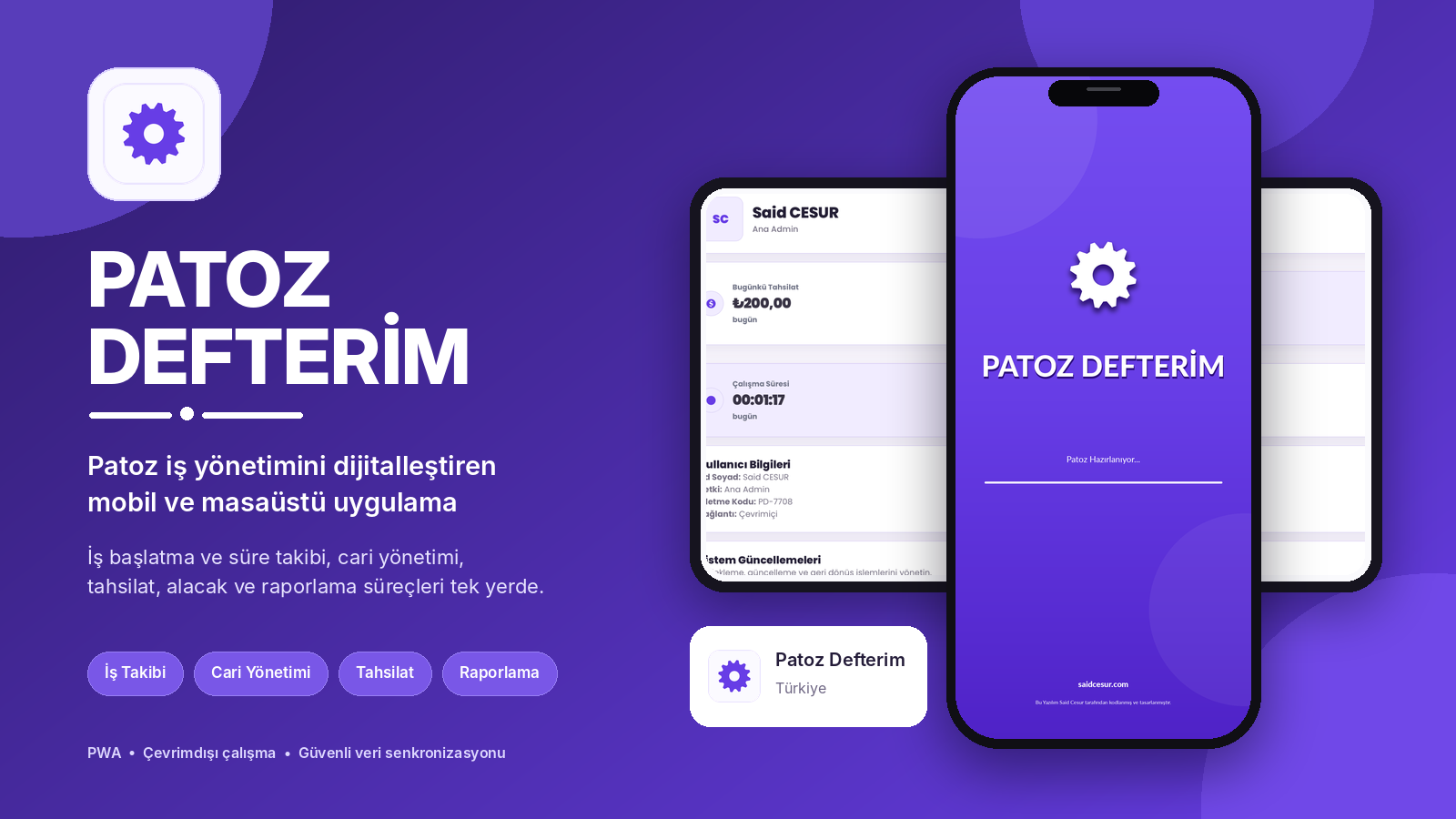 Patoz Defterim Uygulaması